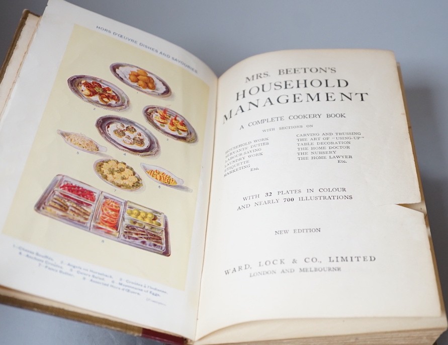 Mrs Beeton's Household Management and Minnie Lady Hindlip’s Cookery book